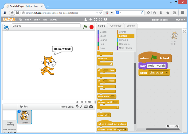 Scratch es un proyecto del Grupo Lifelong Kindergarten del MIT Media Lab.