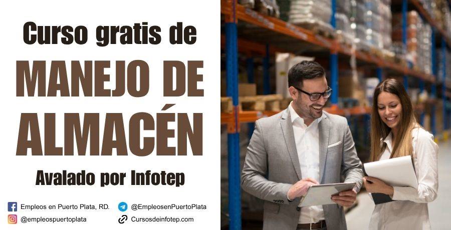 manejo de almacen curso gratis avalado infotep